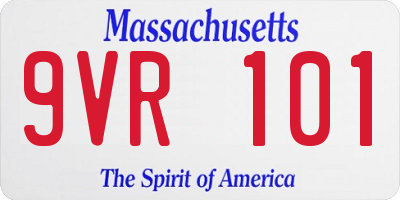 MA license plate 9VR101