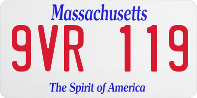 MA license plate 9VR119