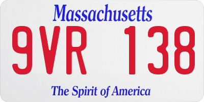 MA license plate 9VR138