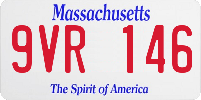 MA license plate 9VR146