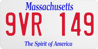 MA license plate 9VR149