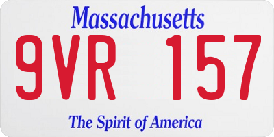 MA license plate 9VR157