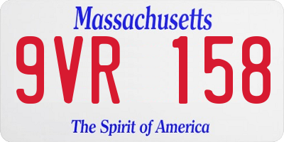MA license plate 9VR158
