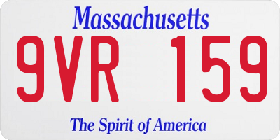 MA license plate 9VR159