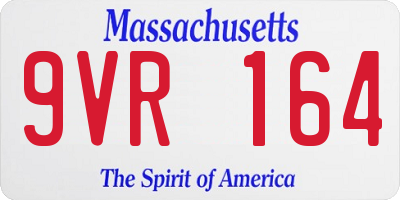 MA license plate 9VR164
