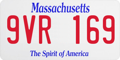 MA license plate 9VR169