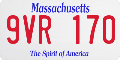 MA license plate 9VR170
