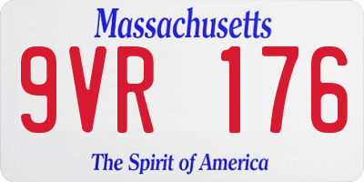 MA license plate 9VR176