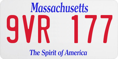 MA license plate 9VR177