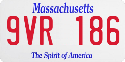 MA license plate 9VR186