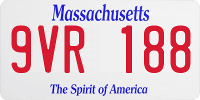 MA license plate 9VR188