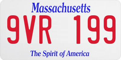 MA license plate 9VR199
