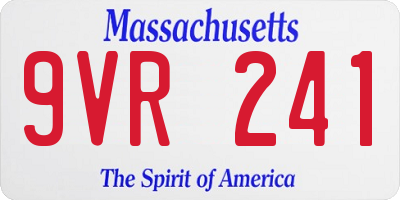 MA license plate 9VR241