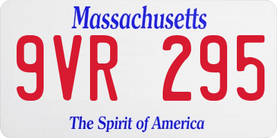 MA license plate 9VR295