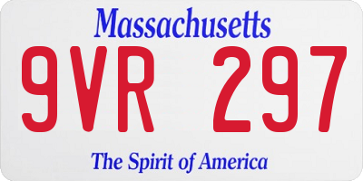 MA license plate 9VR297
