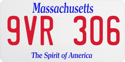 MA license plate 9VR306