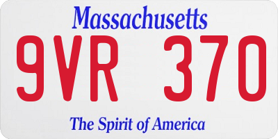 MA license plate 9VR370