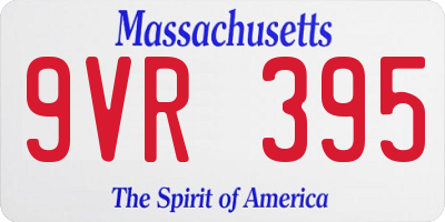 MA license plate 9VR395