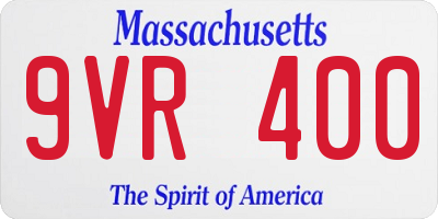 MA license plate 9VR400
