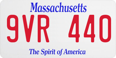 MA license plate 9VR440