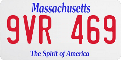 MA license plate 9VR469