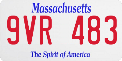 MA license plate 9VR483