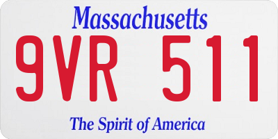 MA license plate 9VR511