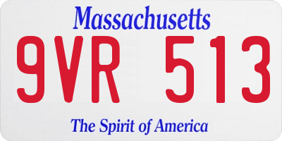 MA license plate 9VR513