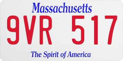 MA license plate 9VR517