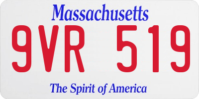 MA license plate 9VR519