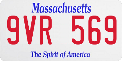 MA license plate 9VR569