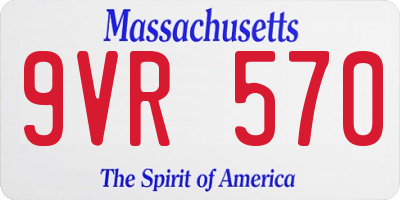 MA license plate 9VR570