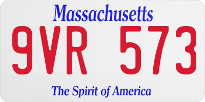MA license plate 9VR573