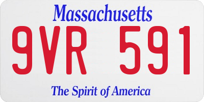 MA license plate 9VR591