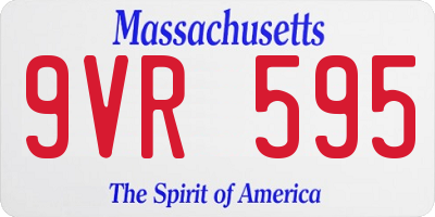 MA license plate 9VR595