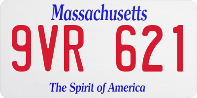 MA license plate 9VR621