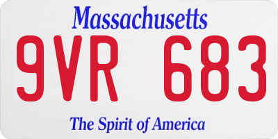 MA license plate 9VR683