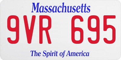 MA license plate 9VR695