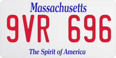 MA license plate 9VR696
