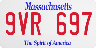 MA license plate 9VR697