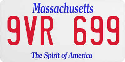 MA license plate 9VR699