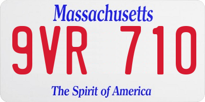 MA license plate 9VR710