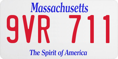 MA license plate 9VR711
