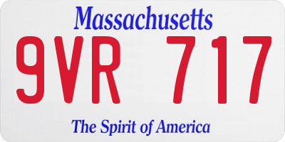 MA license plate 9VR717