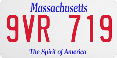 MA license plate 9VR719