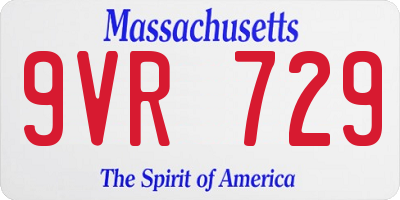 MA license plate 9VR729