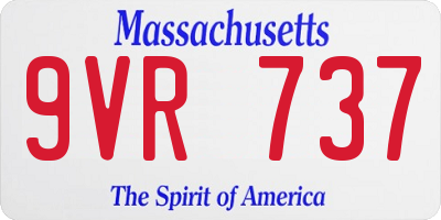 MA license plate 9VR737