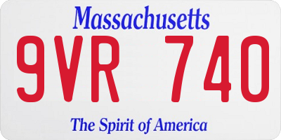 MA license plate 9VR740