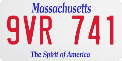 MA license plate 9VR741