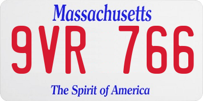 MA license plate 9VR766